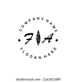 Initial FA letter logo vector illustration