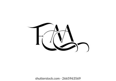 Initial FAA letter logo design. Elegant Monogram Logo Design with Decorative Elements and Typography