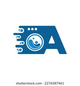 Initial A Fast Laundry Logo Design