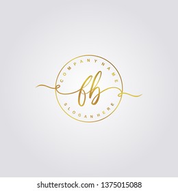 Initial FB handwriting logo