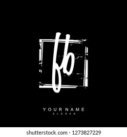 Initial FB handwriting logo vector