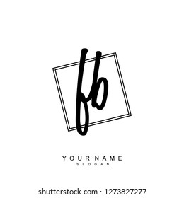 Initial FB handwriting logo vector