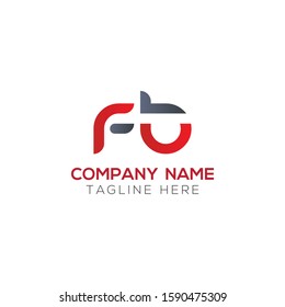 Initial FB Letter Linked Logo. Creative Letter FB Modern Business Logo Vector Template. FB Logo Design