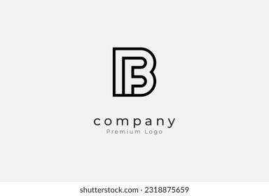 Initial FB Monogram Logo, letter F B design logo inspiration, vector illustration