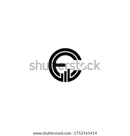 initial fC letter logo inside circle shape rounded lowercase black monogram. FCC logo
