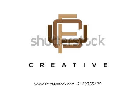 initial FCU, UCF letters monogram, three letters creative modern typographic logo, eye catching FCU, UCF alphabet stylish logo vector