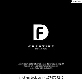 Initial FD, DF modern Logo icon design. Vector graphic design template element. Graphic Symbol for Corporate Business Identity.