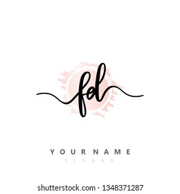 Initial FD handwriting logo