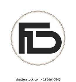 Initial fd letter logo vector template design. Creative abstract letter df logo design. Linked letter df logo design.