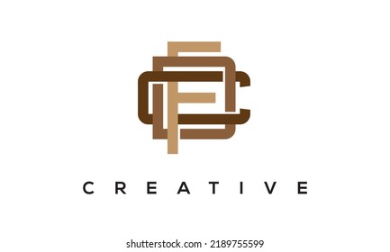 initial FDC, CDF letters monogram, three letters creative modern typographic logo, eye catching FDC, CDF alphabet stylish logo vector