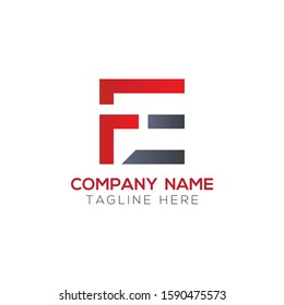 Initial FE Letter Linked Logo. Creative Letter FE Modern Business Logo Vector Template. FE Logo Design