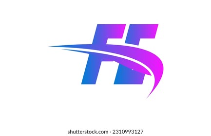 Initial FE letter Logo With Swoosh Design Graphic Vector Template for Business and Company Identity.