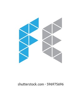 initial FE logo design