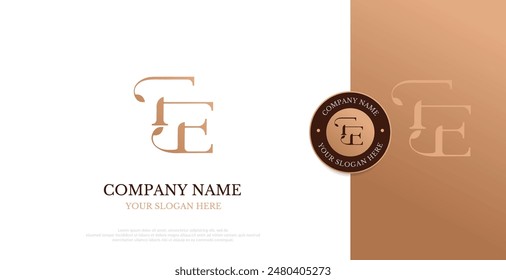 Initial FE Logo Design Vector 