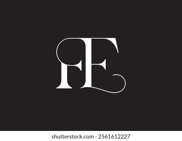 Initial FE Logo Design Vector
