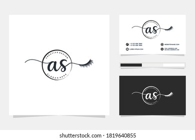 Initial AS Feminine logo collections and business card templat Premium Vector
