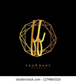 Initial FF handwriting logo vector