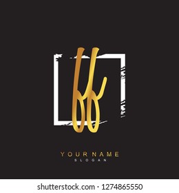Initial FF handwriting logo vector