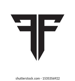 Initial FF triangle cool modern logo