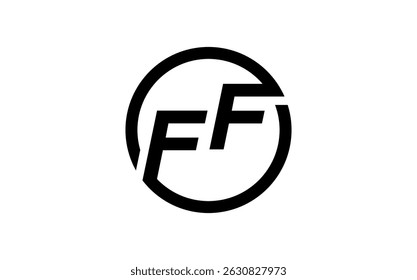 Design inicial do logotipo do vetor FF