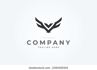 Initial FF Wing logo. monogram logo design combination of letters F and F forming abstract bird. Flat Vector Logo Design Template. vector illustration