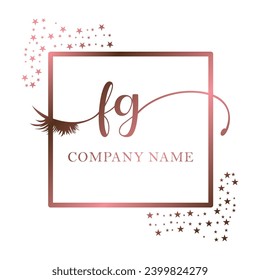 Initial FG calligraphy company eye and eyelash handwriting
