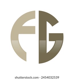 Initial FG Logo in a Cirle Shape Design