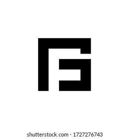 initial FG logo design, with monogram and abstract concept