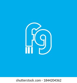 Initial FG logo with white outline