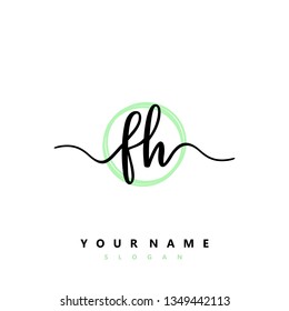 Initial FH handwriting logo