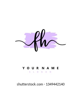 Initial FH handwriting logo