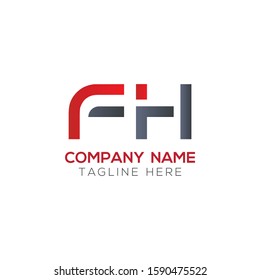 Initial FH Letter Linked Logo. Creative Letter FH Modern Business Logo Vector Template. FH Logo Design