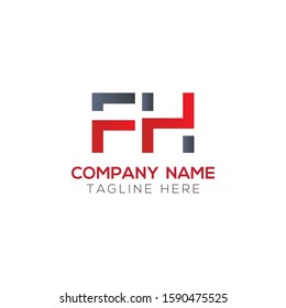 Initial FH Letter Linked Logo. Creative Letter FH Modern Business Logo Vector Template. FH Logo Design