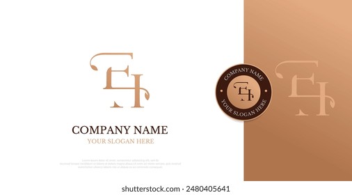 Initial FH Logo Design Vector 