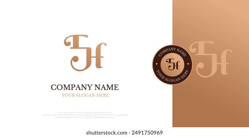 Initial FH Logo Design Vector 