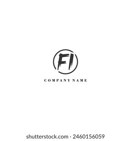 Identidad inicial de la tendencia del logotipo de la empresa