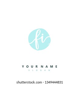 Initial FI handwriting logo