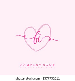 Initial FI handwriting logo
