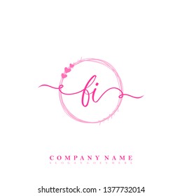 Initial FI handwriting logo