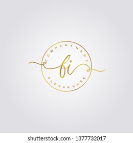 Initial FI handwriting logo