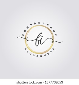 Initial FI handwriting logo