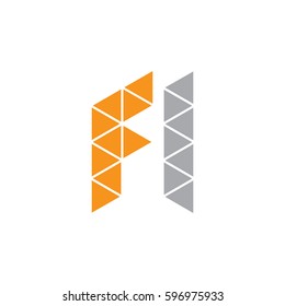 initial FI logo design