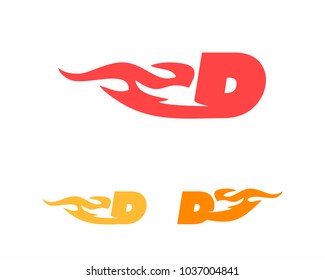 Initial Fire and Flames Logo