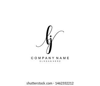 Initial FJ beauty monogram and elegant logo design, handwriting logo of initial signature, wedding, fashion, floral and botanical with creative template.