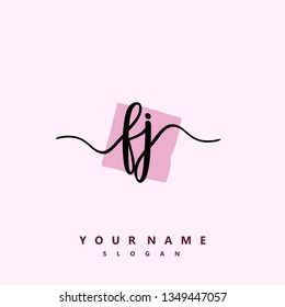 Initial FJ handwriting logo