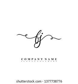 Initial FJ handwriting logo
