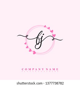 Initial FJ handwriting logo