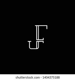Initial FJ letter logo design in black background