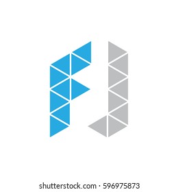 initial FJ logo design