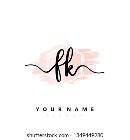 Initial FK handwriting logo